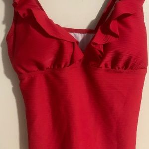 Wonderly red tanking bathing suit size 1XL